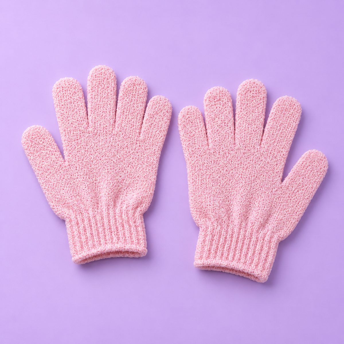 Exfoliërende douchehandschoenen – Roze